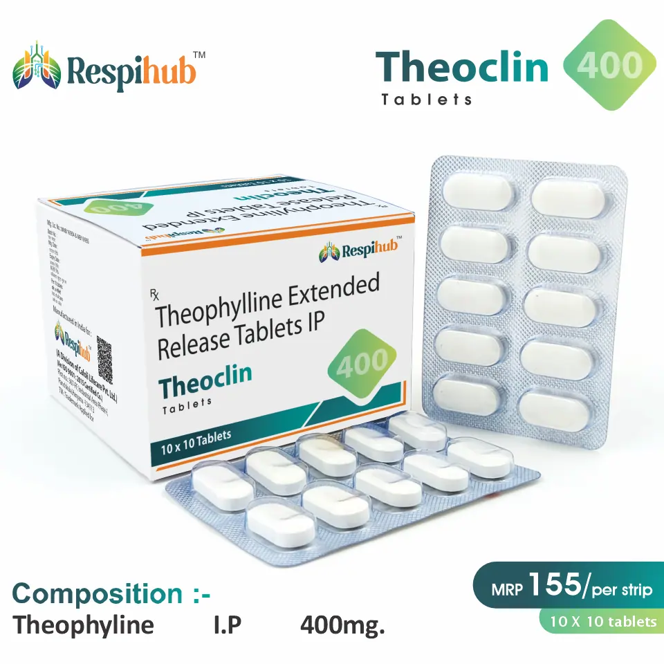 Theophylline 400mg Tablet | Respiratory Care Segment | Best Price for PCD Pharma Franchise